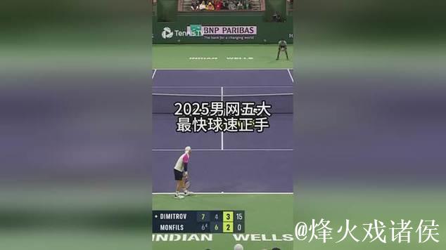 2025男子网坛正手球速榜前五